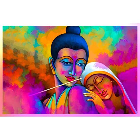 modern art radha krishna painting for bedroom