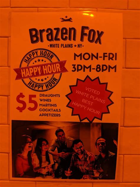 Menu at The Brazen Fox pub & bar, White Plains
