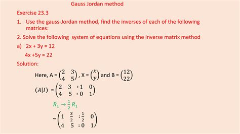 Image result for Gauss-Jordan Matrix Method