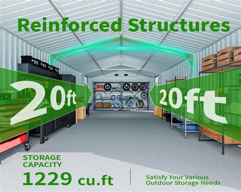 ANTSKU 10x20 FT Outdoor Storage Shed, Metal Garage Shed India | Ubuy