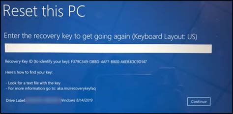 Recovery Key Windows 10 的图像结果