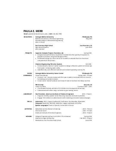 15+ College Resume Examples to Download