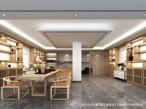 29万元休闲空间120平米装修案例_效果图 - 素雅茶室 - 设计本