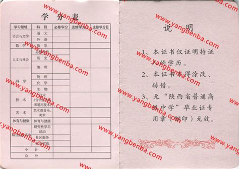 陕西省高中毕业证样本-毕业证样本吧