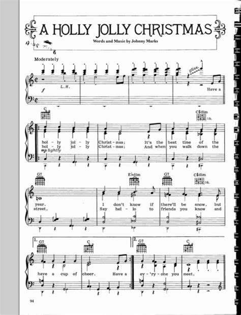 Christmas Songs Piano Sheet Music Free Printable - Printable Board Games