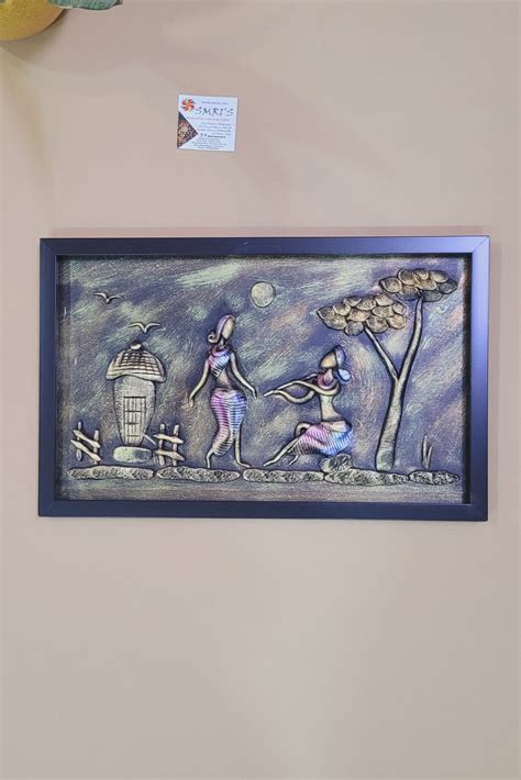 Mural Art Frame Metallic Craft Indian Handicrafts tribal art Home ...
