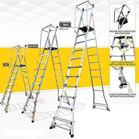 EuroLadderSystems Euro Ladder Systems Gorilla Cage 7-11Ft (Reach 18 Ft ...