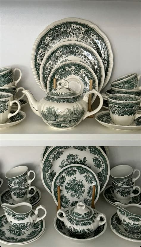 Green and White China Collection