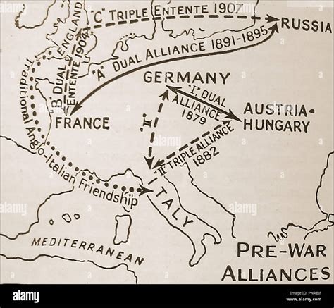 Wwi Alliance Map Wwi World War War