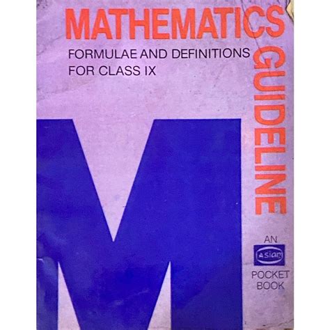 Mathematics Guideline - Formulae And Definitions For Class IX (P ...