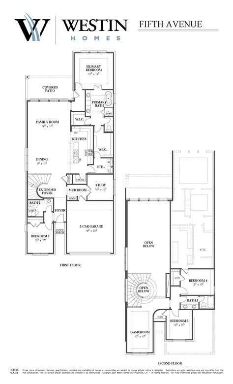 Westin Homes - The Fifth Avenue Floor Plan