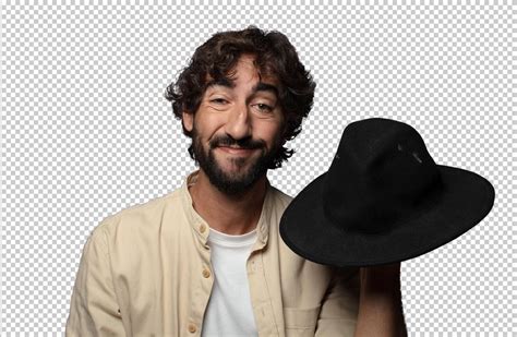 Young adult bearded man with a black hat | Free PSD