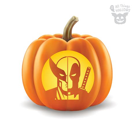 Deadpool and Wolverine Pumpkin Stencil - Allthingshallows.com ...