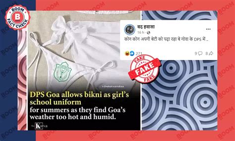 Viral Post Claiming DPS Goa Allows Girls To Wear Bikini In School Is ...