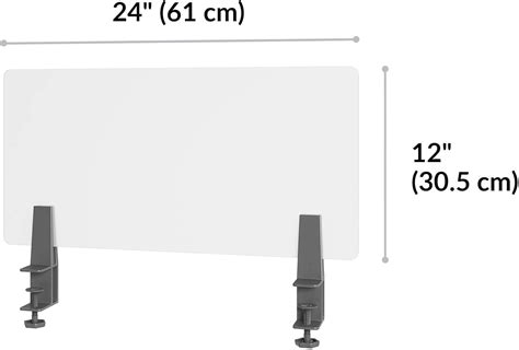 Buy Vari Acrylic Privacy Panel 24 - Privacy Divider for Above Desktop ...