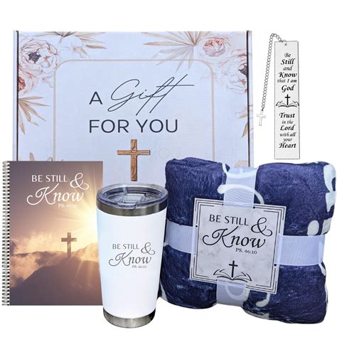 Amazon.com | Christian Gifts for Women - Be Still and Know - Religious Gift Set Includes: Bible ...