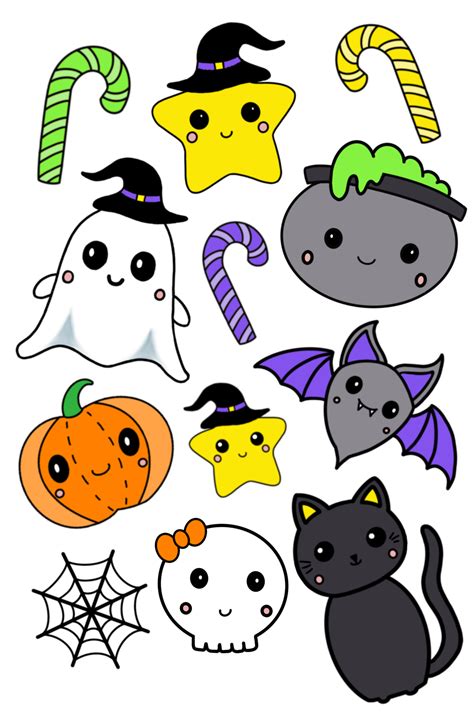 Cute, spooky Halloween sticker/illustrations | Halloween stickers ...
