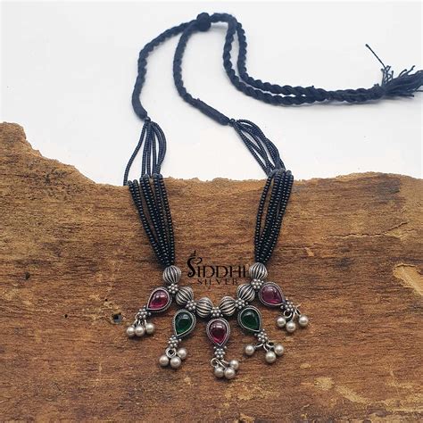 Traditional Handmade 925 silver magnalsutra 5 panadi design. – Siddhi ...