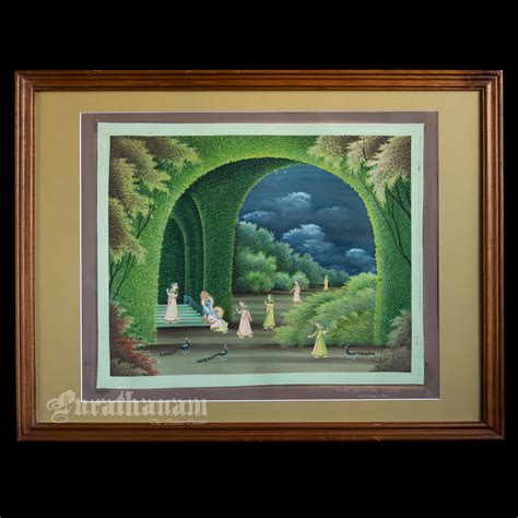 Radha Krishna in Braj - watercolor Painting by Khubiram Gopilal ...