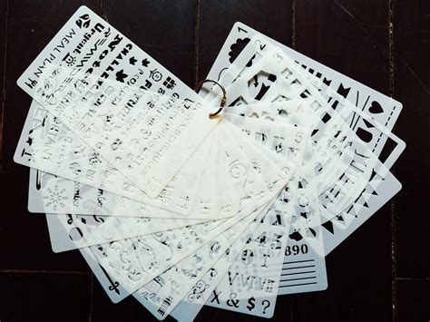 Buy Bullet Stencils Set, Journal Planner Stencils 12 Pack for A5 ...