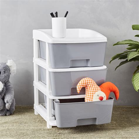 Home Centre Omnia Oban Polypropylene 3-Tier Drawers : Amazon.in: Home ...