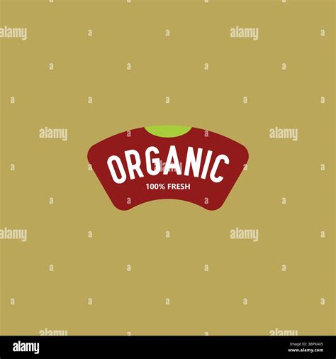 Organic Foods Label Logo Design. Organic 100 percent fresh food logo Stock Vector Image & Art ...