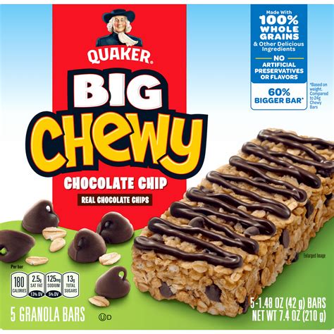 Big Chewy Granola Bars - Chocolate Chip | Quaker Oats