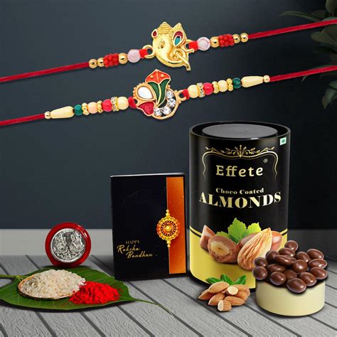 DeoDap Multicolor Bracelet/ Rakhi (K2_602+702_CA) & Effete Chocolate ...