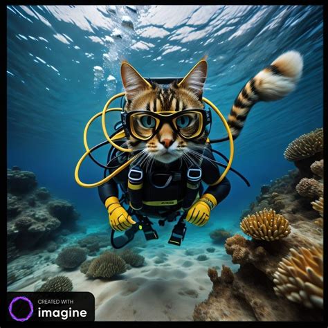 Scuba Diving Cat in 2024 | Cute cats and kittens, Cute cats, Cats and ...
