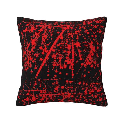 Home Throw Pillow Covers Two Sides Printed red black Decor Sofa Living Room Bed Couch Car ...