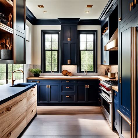 Navy Blue And Gray Cabinets