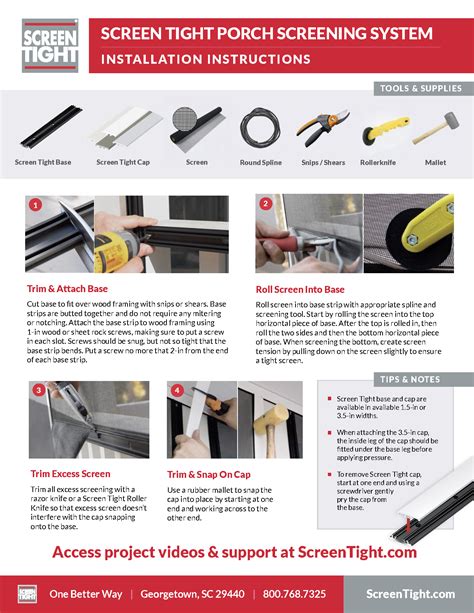 Image result for Installing Screen Tight Screening System