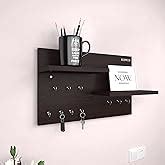 SIMRAN HANDICRAFTS Redwud Ront Stylish Wooden Key Holder with Shelf ...