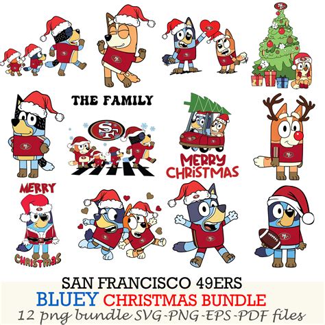 San Francisco 49ers bundle,Bluey christmas,SVG,DXF,EPS,PNG,d - Inspire ...
