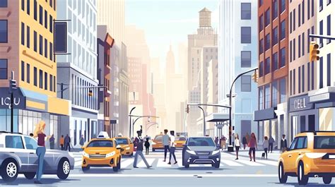 Busy City Street Scene 的图像结果