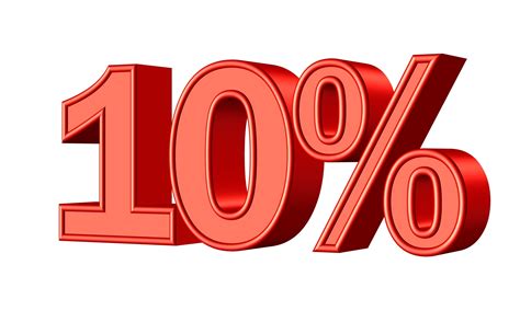 Ten 10 percent drawing free image download