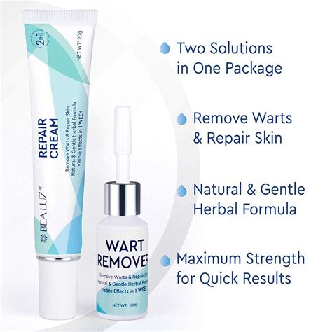 Natural Liquid Wart Treatment by BEALUZ: Maximum Strength, Easy & Quick Results for Plantar ...