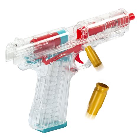 Buy Shell Ejection Soft Bullet Toy Pistol with Magazine Toy Clear ...