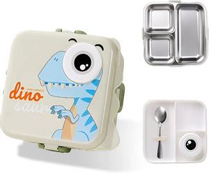 Flipkart.com | JOYFILLS Dinosaur 2-Layer Kids Lunch Box |Insulated ...