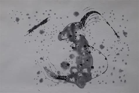 "Untitled 273": Grey Abstract drawing by Asif Sharief Shaikh – ArtZolo.com