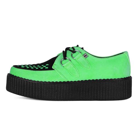 Neon Green Suede Viva High Creeper | T.U.K. Creepers – T.U.K. Shoes