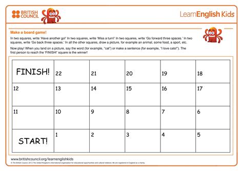 Free Printable Board Game Templates