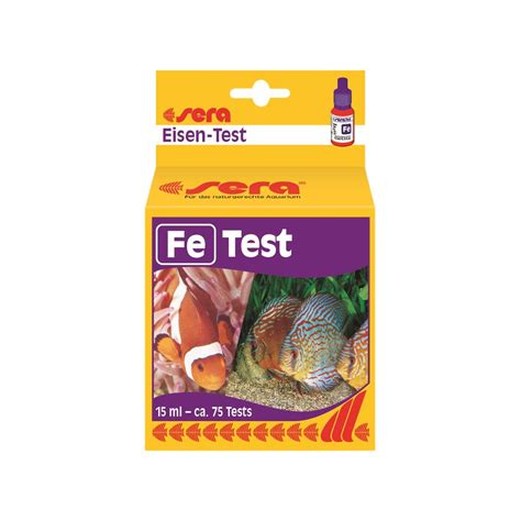 Sera Iron-Test (Fe) 15 ml, 0.5 fl.oz. Aquarium Test Kits,YELLOW ...