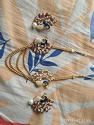 Sukkhi Gleaming Peacock Four Strings Gold Plated Necklace Set for Women ...