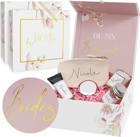 Amazon.com: 3Pack Bridesmaid Gift Boxes with Lids For Presents, 9.25x9 ...