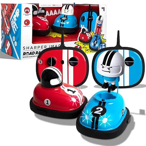 Sharper Image Road Rage RC Speed Bumper Cars, Mini Remote Controlled ...