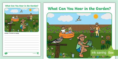 What Can You Hear in the Garden? Writing Activity