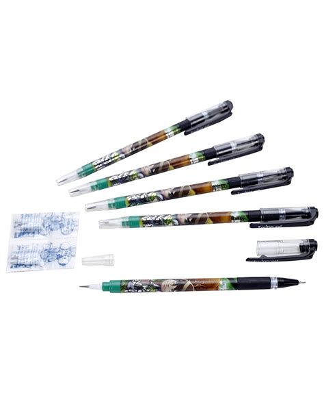 Hmi Cartoon Network Ben 10 Twin Gel Pen, Pencil 5 Pcs Pack (Blue), Set ...