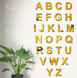 wall1ders 45 cm A to Z Alphabet Golden Self Adhesive Sticker Price in ...