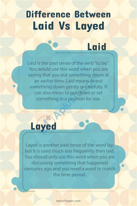 Laid Vs Layed | Which Is Correct? Difference Between Laid And Lie - A ...